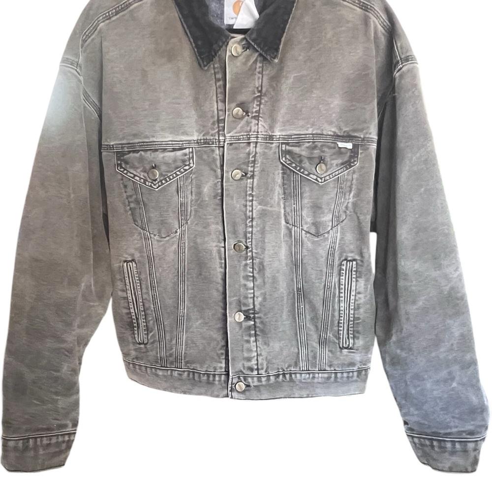 Vintage Carhartt Trucker Blanket Gray Denim Jacket
